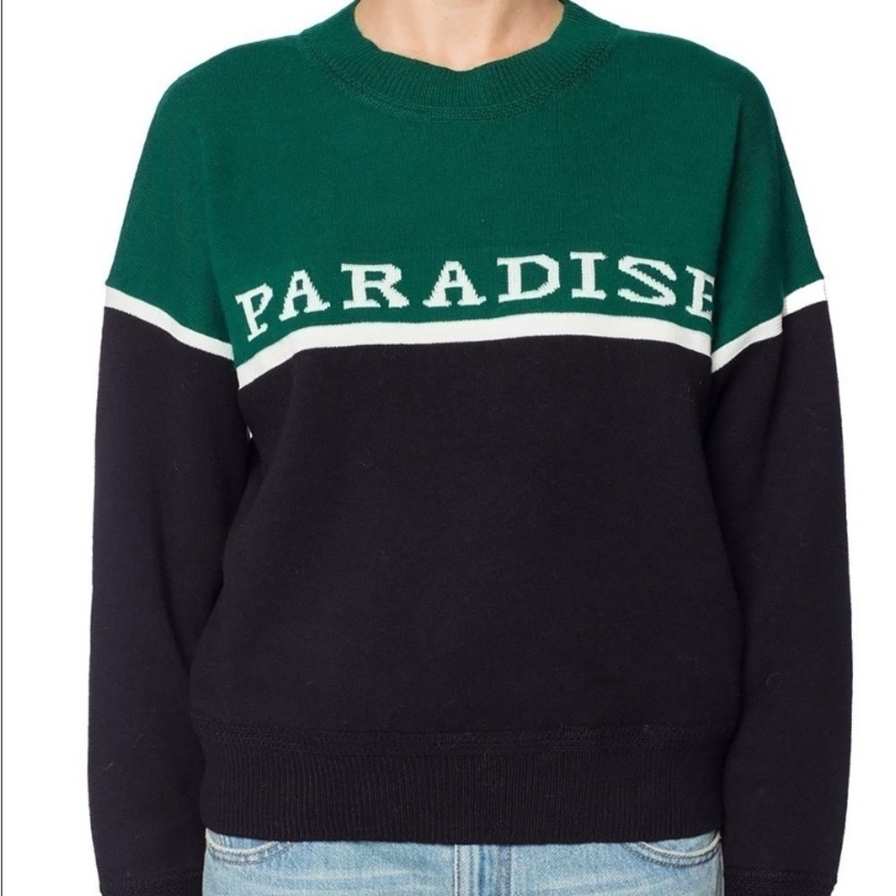 Isabel Marant Paradise Intarsia Crewneck Pullover Sweater, Size X-Small